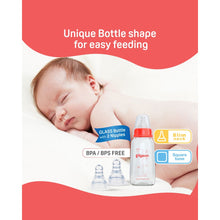 Load image into Gallery viewer, Red Glass Feeding Bottle With Nipple - 120ml
