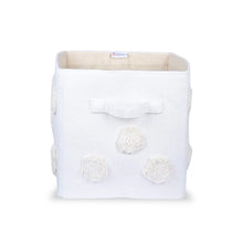 Load image into Gallery viewer, Pom Pom Rectangular Beige Toy Storage Basket
