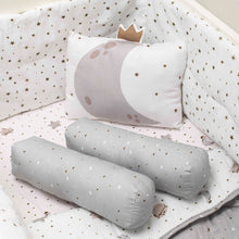 Load image into Gallery viewer, Grey Starry Nights Organic Cotton Cot Bedding Set
