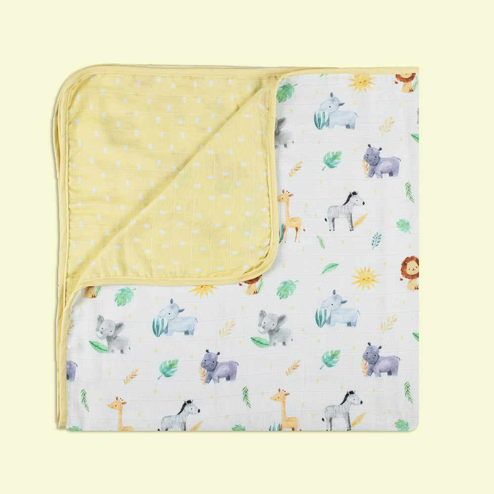 Yellow Into The wild Organic Muslin Blanket