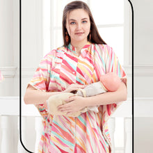 Load image into Gallery viewer, Pink Nursing Maternity Kaftan Dress
