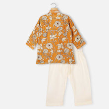 Load image into Gallery viewer, Mustard Floral Printed Kurta With Pajama
