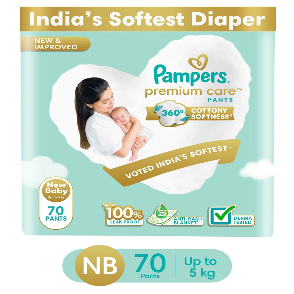 Small Pampers Premium Care Pant Style Diapers - 70 Pants(4-8 kg)