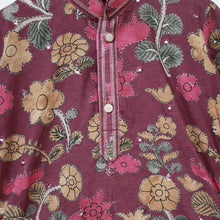 Load image into Gallery viewer, Maroon Mirror Embroidered Kurta With Pajama
