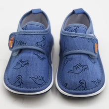 Load image into Gallery viewer, Blue Dino Printed Velcro Closure Chu Chu Music Shoes
