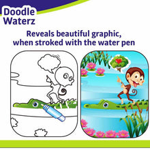 Load image into Gallery viewer, The Monkey &amp; The Crocodile Reusable Water Colouring Book
