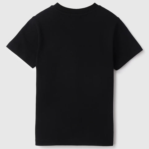 Black Regular Round Neck Graphic Print T-Shirt