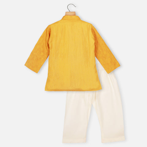 Yellow Full Sleeves Kurta With Pajama