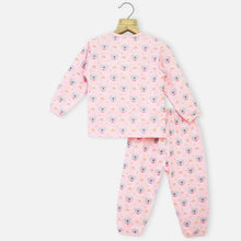 Load image into Gallery viewer, Pink Printed Full Sleeves Night Suit
