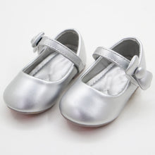 Load image into Gallery viewer, White &amp; Silver Velcro Closure Ballerina
