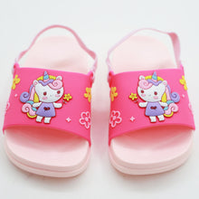 Load image into Gallery viewer, Pink &amp; Ivory Unicorn Theme Sliders With Elasticated Strap
