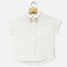 Load image into Gallery viewer, Beige Shirt, Striped Waistcoat &amp; Shorts
