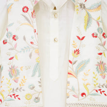 Load image into Gallery viewer, Ivory Floral Printed Jacket With Kurta &amp; Pajama
