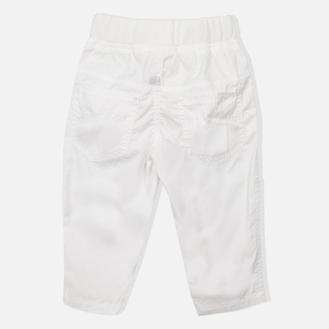 White Elasticated Waist Pant