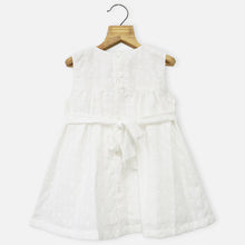 Load image into Gallery viewer, White Pleated Sleeveless Cotton Dress With Bloomer
