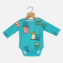Load image into Gallery viewer, Blue Milk Bar Theme Full Sleeves Cotton Onesie
