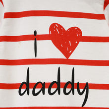 Load image into Gallery viewer, White I Love Daddy Theme Full Sleeves Romper
