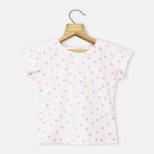 Load image into Gallery viewer, Colorblock Dungaree With White Polka Dots Top
