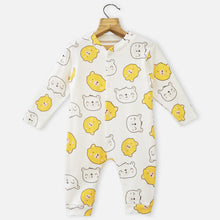 Load image into Gallery viewer, Yellow &amp; Blue Animal Theme Full Sleeves Romper
