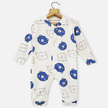 Load image into Gallery viewer, Yellow &amp; Blue Animal Theme Full Sleeves Romper
