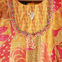 Load image into Gallery viewer, Mustard Embellished Kurta With Sharara
