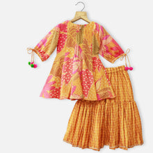 Load image into Gallery viewer, Mustard Embellished Kurta With Sharara
