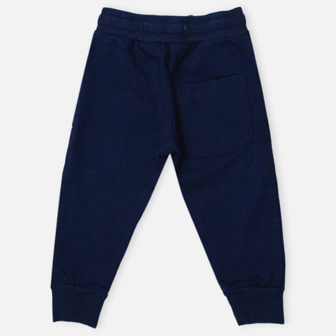 Navy Blue Elasticated Waistband Joggers