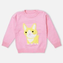 Load image into Gallery viewer, Pink &amp; Red Animal Theme Full Sleeves Sweater
