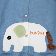 Load image into Gallery viewer, Blue &amp; Green Elephant Theme Full Sleeves Sweater
