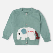 Load image into Gallery viewer, Blue &amp; Green Elephant Theme Full Sleeves Sweater
