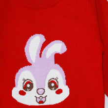 Load image into Gallery viewer, Red &amp; Yellow Bunny Theme Full Sleeves Sweater
