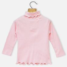 Load image into Gallery viewer, Pink &amp; White Turtle Neck Top
