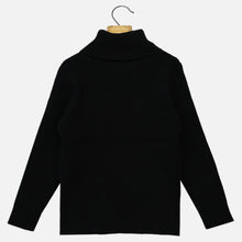 Load image into Gallery viewer, Striped Turtle Neck Jumper- Black, White &amp; Beige
