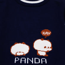 Load image into Gallery viewer, Navy Blue Panda Theme Sweater With Bottom
