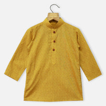 Load image into Gallery viewer, Yellow Full Sleeves Cotton Kurta With Pajama
