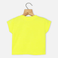 Load image into Gallery viewer, Neon Green &amp; Pink Typographic Printed Top
