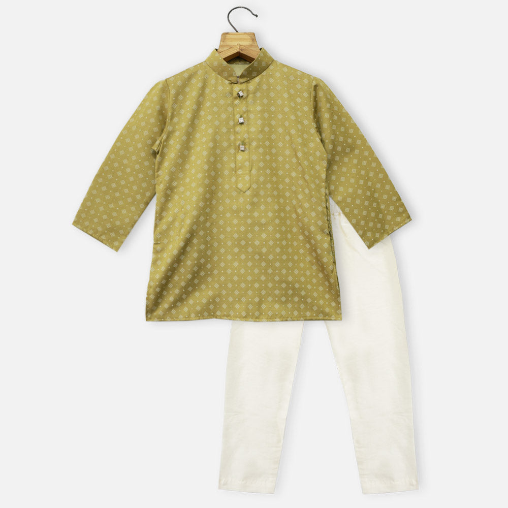 Green Full Sleeves Kurta With Pajama