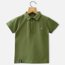 Load image into Gallery viewer, Orange &amp; Green Half Sleeves Polo T-Shirt
