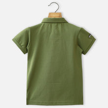 Load image into Gallery viewer, Orange &amp; Green Half Sleeves Polo T-Shirt
