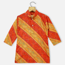 Load image into Gallery viewer, Orange Paisley Printed Kurta With Pajama
