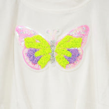 Load image into Gallery viewer, Pink &amp; White Butterfly Embellished Velvet Top
