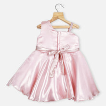 Load image into Gallery viewer, Pink Pleated Yoke One Shoulder Party Dress
