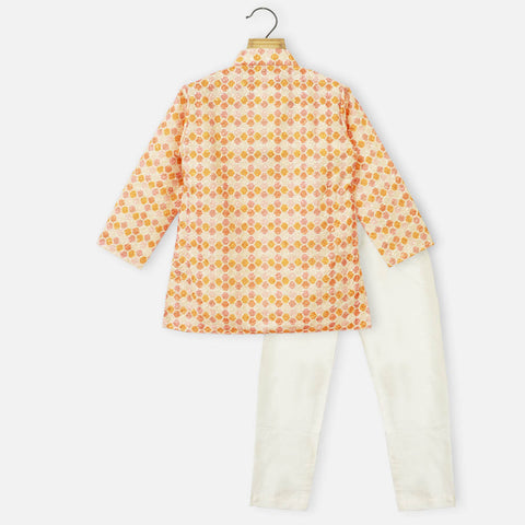 Yellow Embroidered Kurta With Pajama