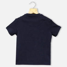 Load image into Gallery viewer, Navy Regular Fit Printed T-Shirt
