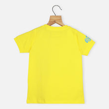 Load image into Gallery viewer, Yellow Embossed Half Sleeves T-Shirt

