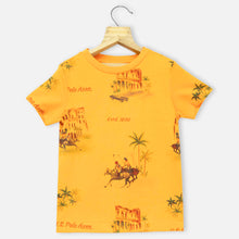 Load image into Gallery viewer, Yellow Regular Fit Printed T-Shirt
