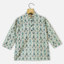 Load image into Gallery viewer, Teal Embroidered Full Sleeves Kurta With Pajama
