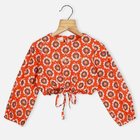 Bown & Orange Full Sleeves Cotton Crop Top
