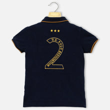 Load image into Gallery viewer, Navy Cotton Pique Polo T-Shirt
