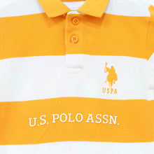 Load image into Gallery viewer, Yellow Regular Striped Polo T-Shirt
